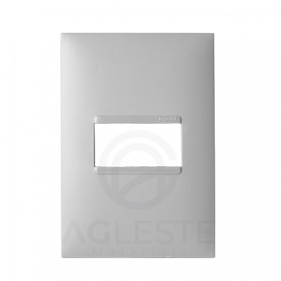 Placa P/1 Modulo Horizontal 4x2 - Pial Plus + Cinza 